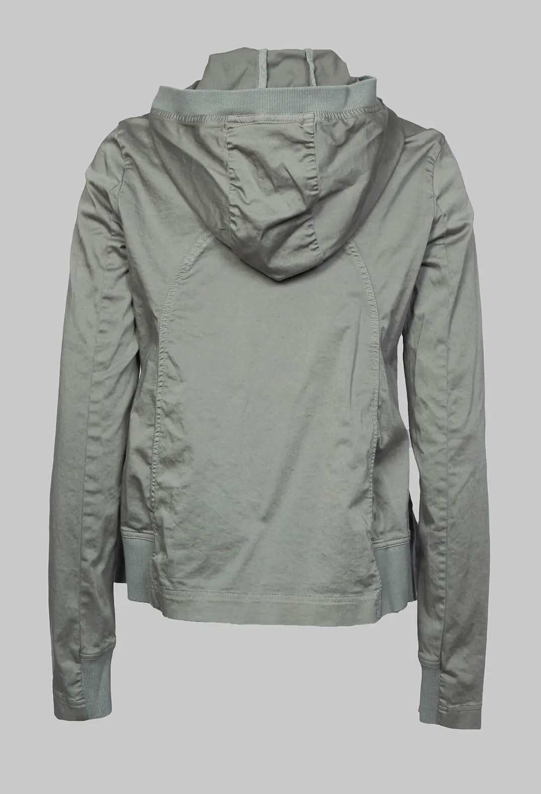 Hooded Long Sleeved Jacket in Grey