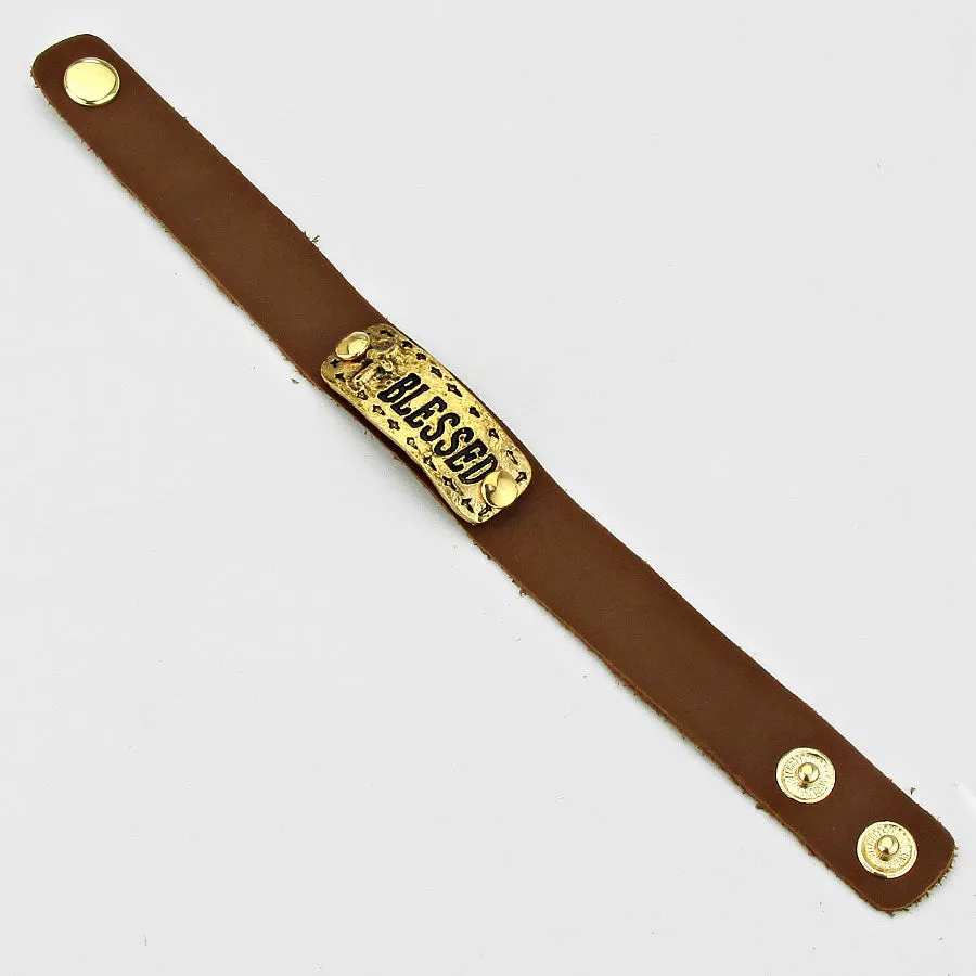 iLLASPARKZ Vintage Blessed Faux Leather Bracelet