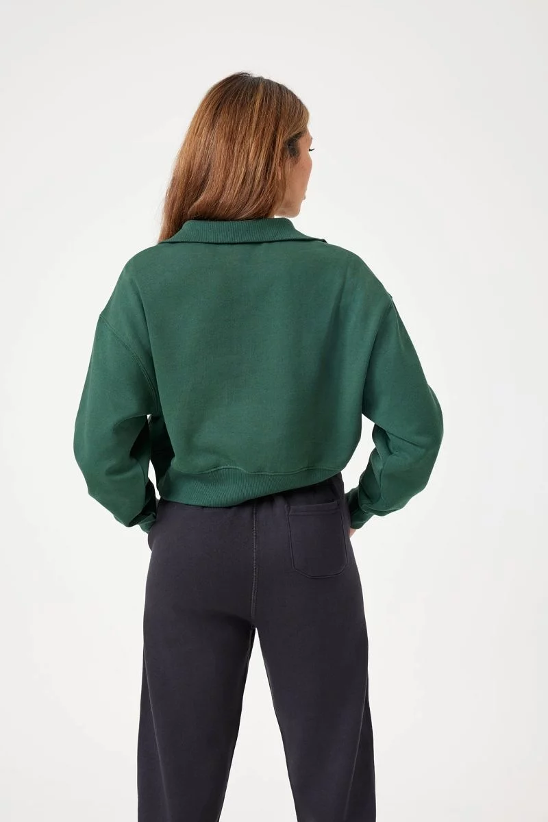 INSPORT WOMEN'S QUARTER ZIP GREEN