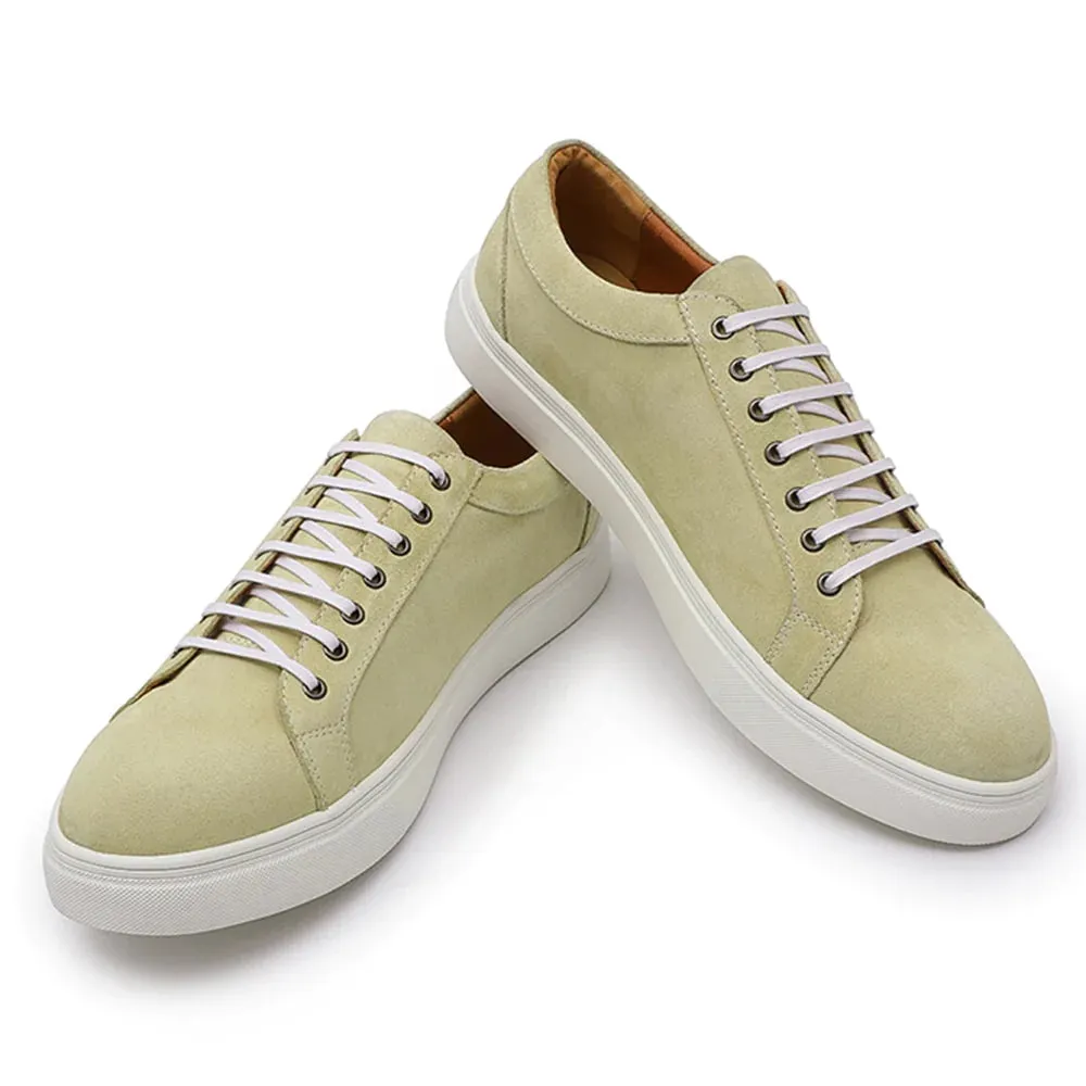 Italian Style Casual Men's Solid Genuine Leather Breathable Lace Up Shoes