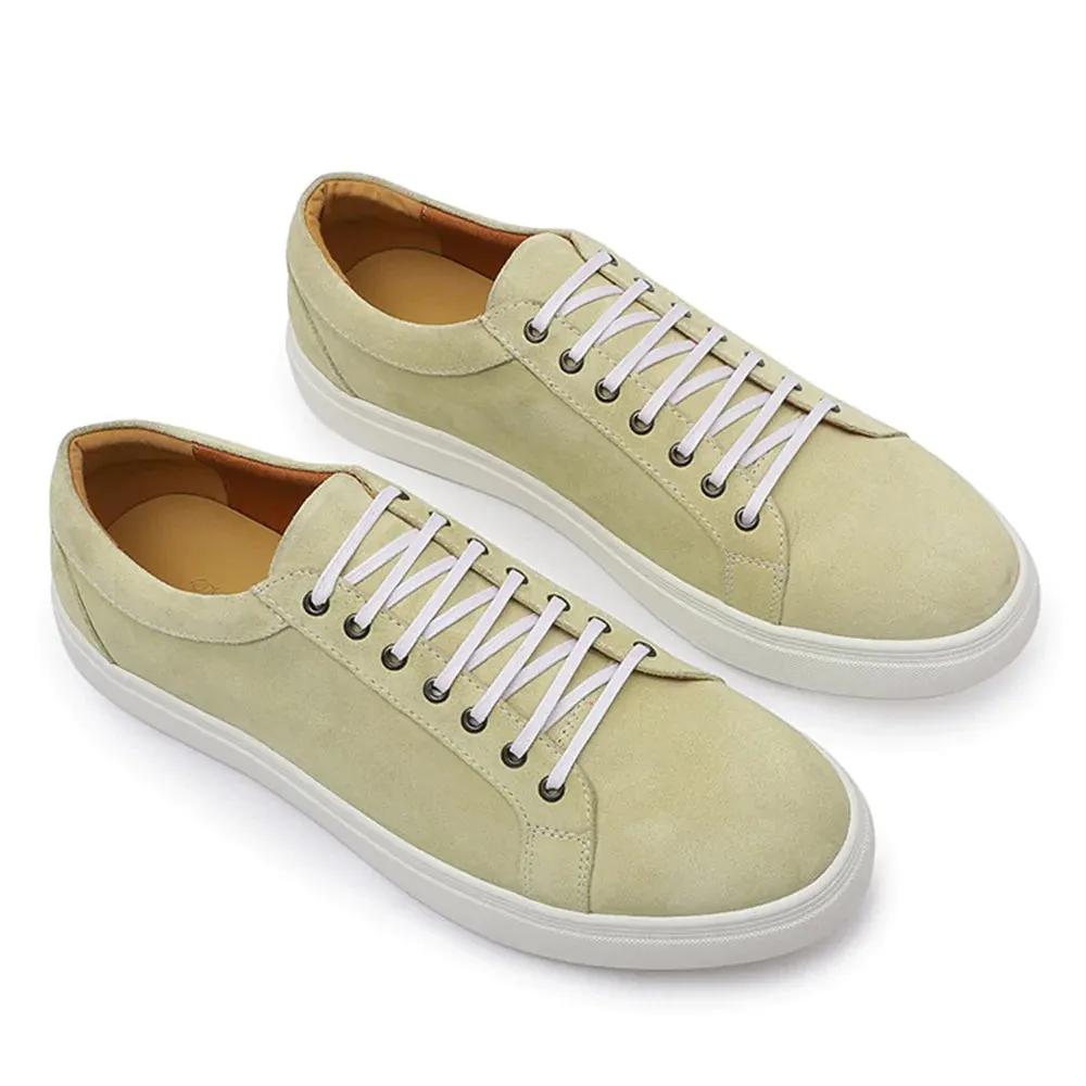 Italian Style Casual Men's Solid Genuine Leather Breathable Lace Up Shoes