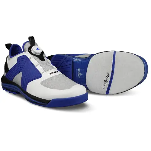 KR Strikeforce Maverick FT White/Blue/Black Right Hand High Performance Men's Bowling Shoe