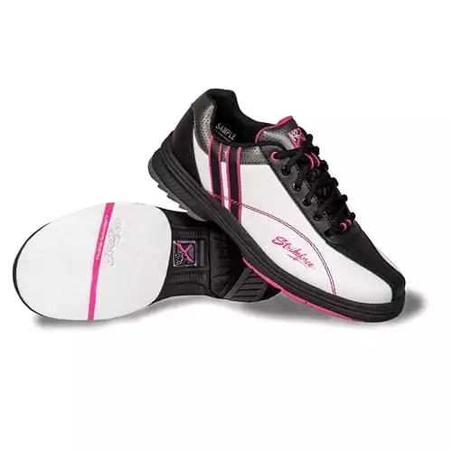 KR Womens Starr Right Hand Bowling Shoes White/Black/Pink