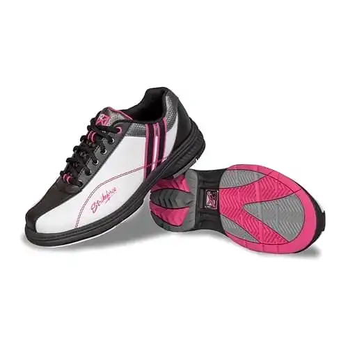 KR Womens Starr Right Hand Bowling Shoes White/Black/Pink