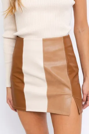 Leila Faux Leather Skirt