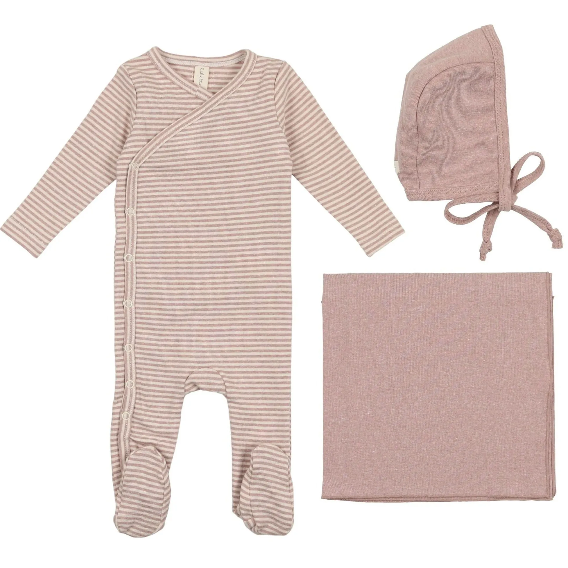 Lilette Lilac Heather Stripe Layette Set