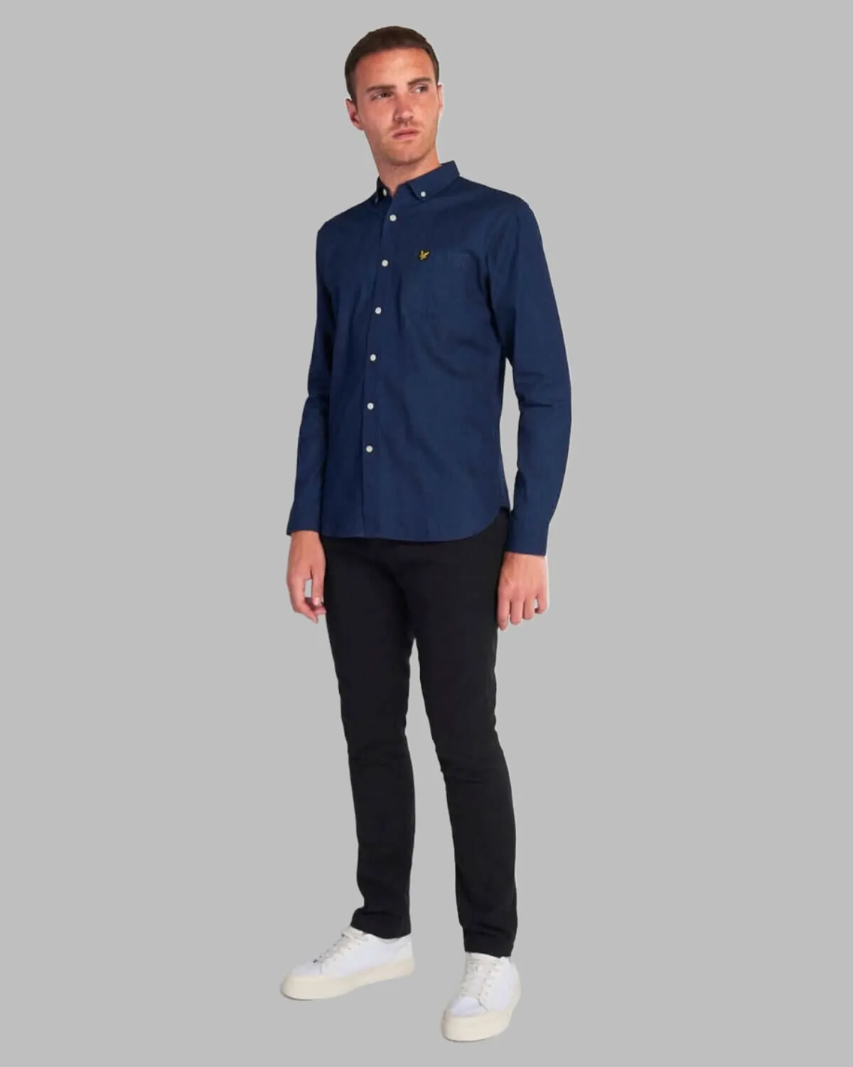 Lyle and Scott Shirt Denim Indigo Blue