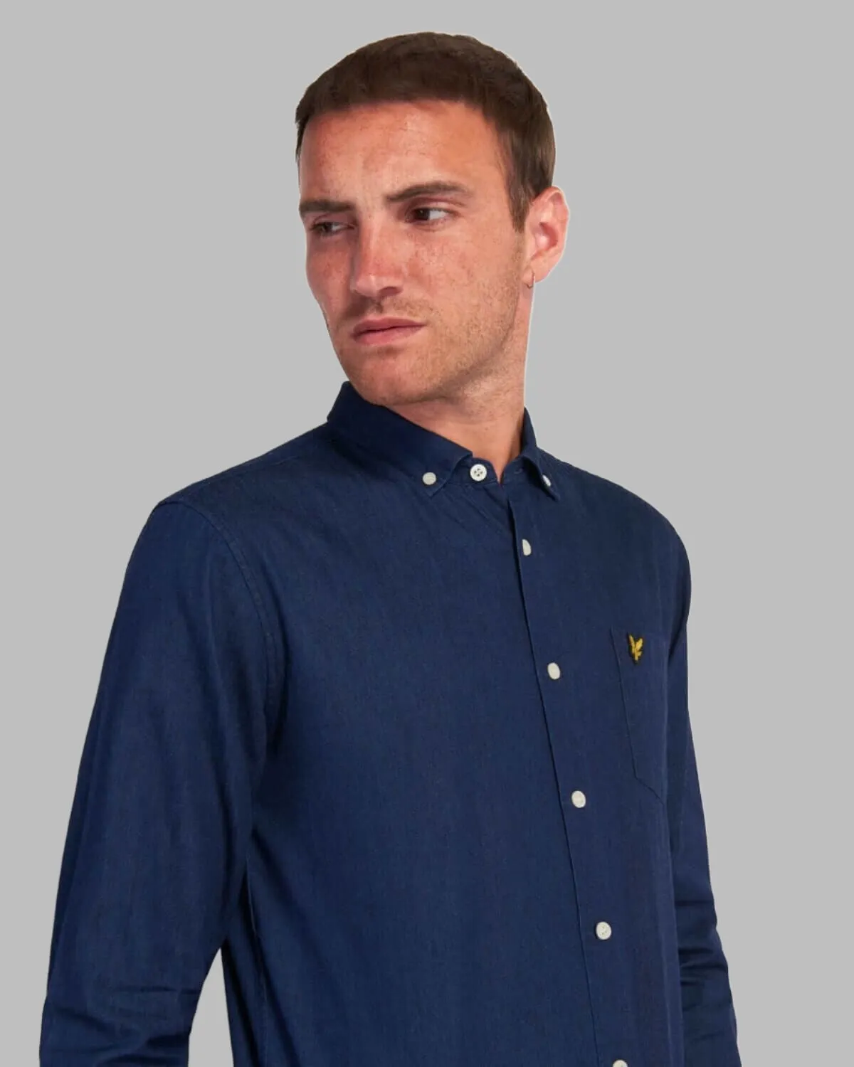 Lyle and Scott Shirt Denim Indigo Blue