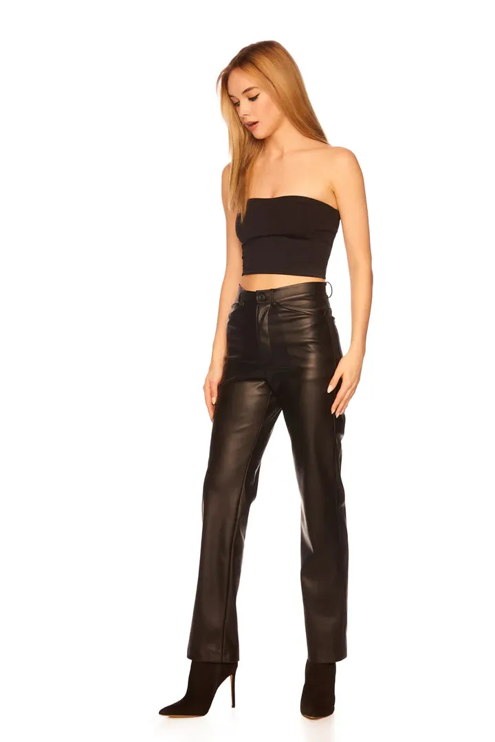 MIDNIGHT FAUX LEATHER PANT