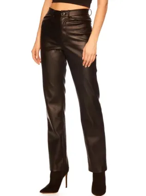 MIDNIGHT FAUX LEATHER PANT