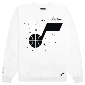 NBA Utah Jazz All of the Stars Crewneck Sweater - White