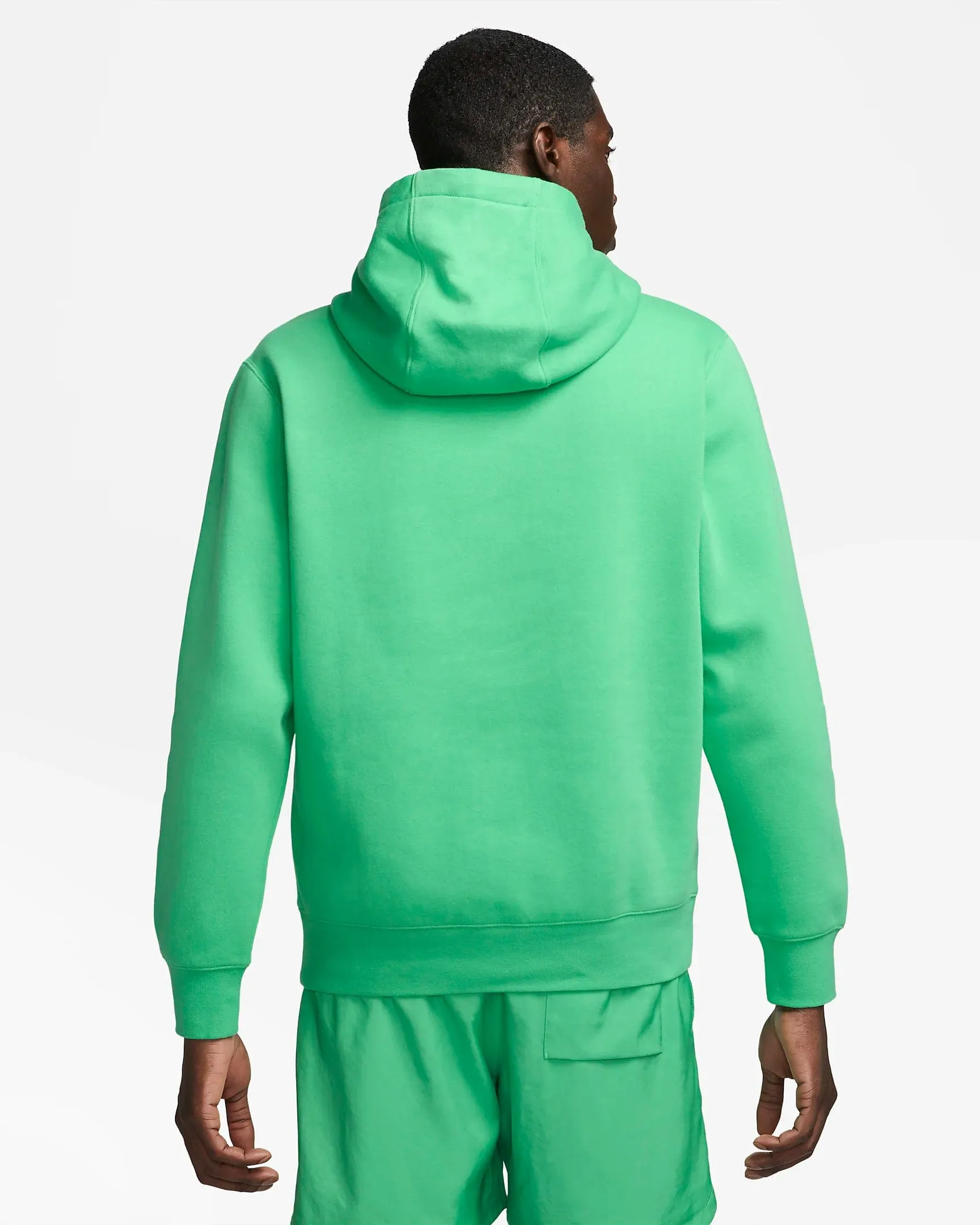 NIKE MEN'S SPORTSWEAR CLUB FLEECE PULLOVER GREEN HOODIE