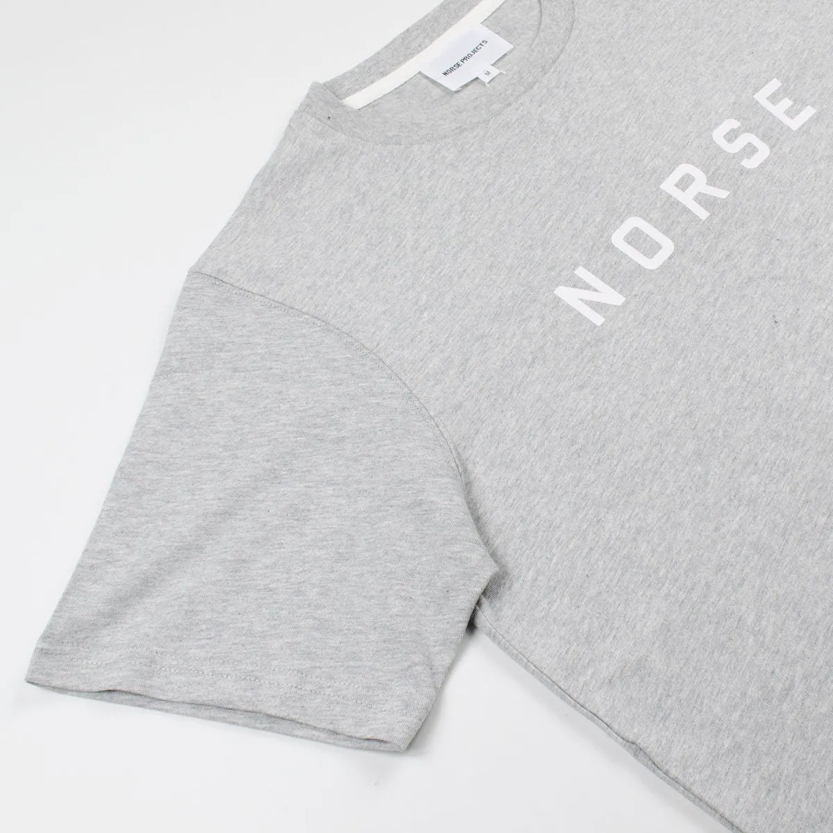 Norse Projects - Niels Standard Logo T-shirt - Light Grey Melange