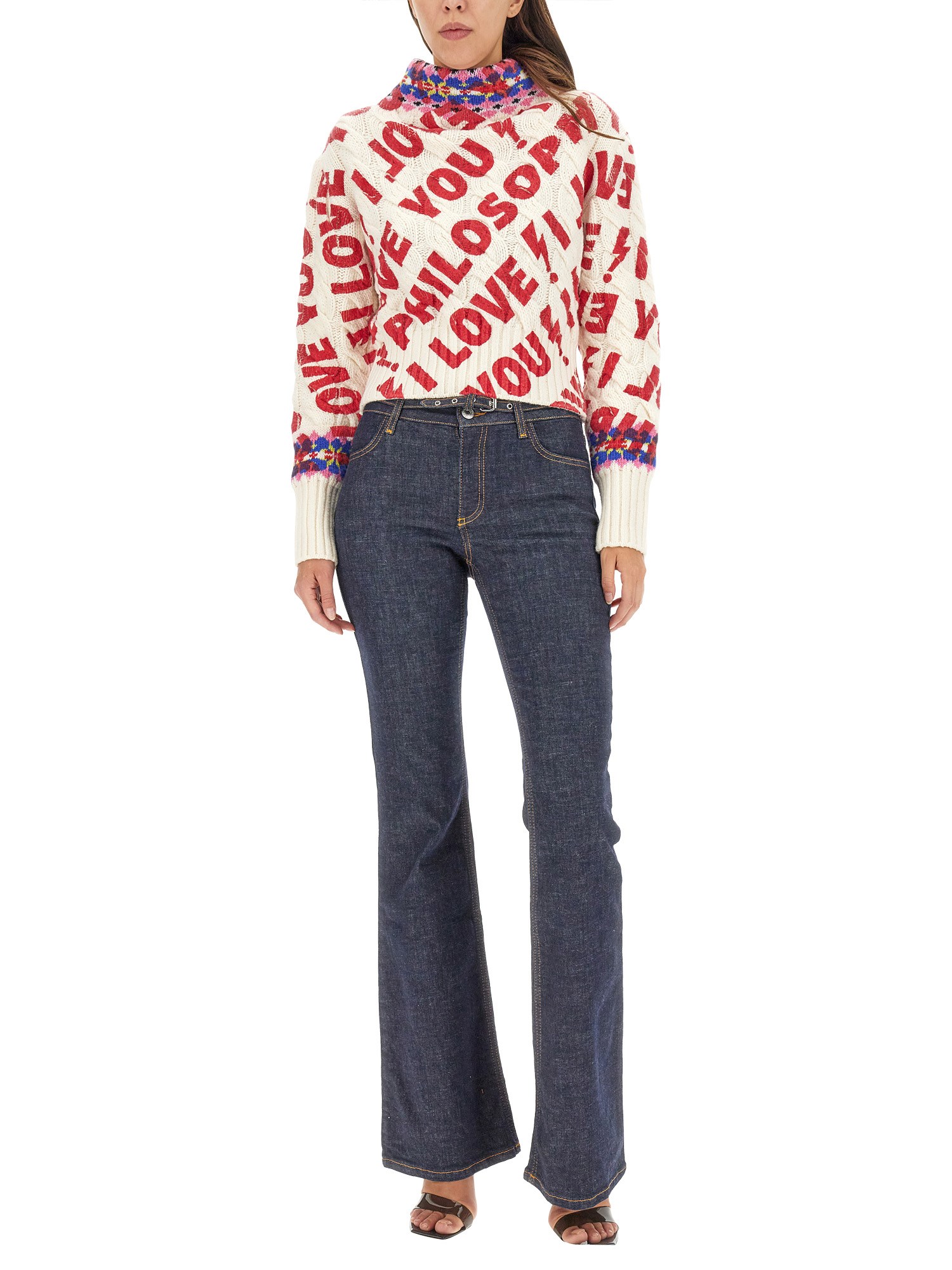 PHILOSOPHY DI LORENZO SERAFINI    I LOVE YOU PHILOSOPHY WOOL SWEATER