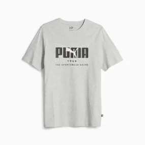 PUMA MEN'S GRAPHICS GREY TEE