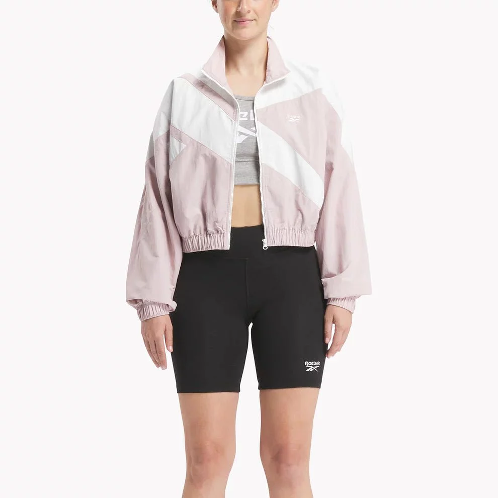 REEBOK WOMEN'S CLASSICS FRANCHISE PINK/WHITE JACKET