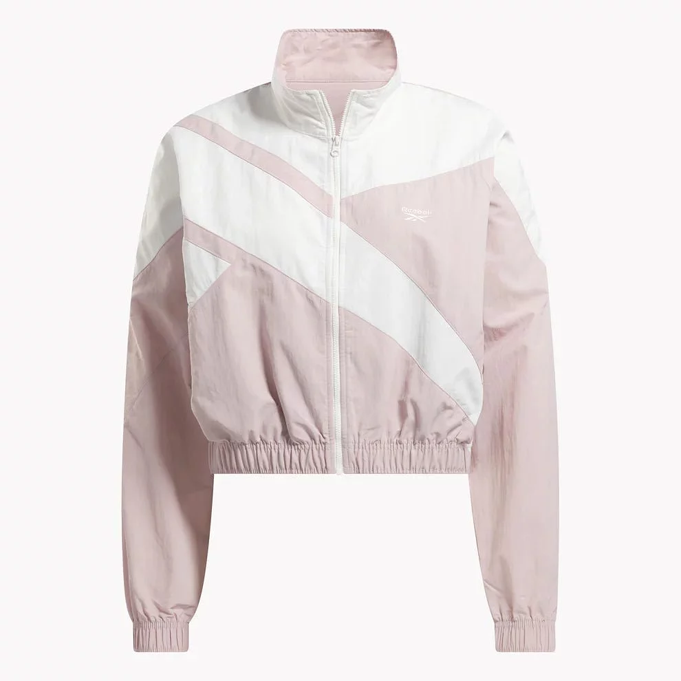 REEBOK WOMEN'S CLASSICS FRANCHISE PINK/WHITE JACKET