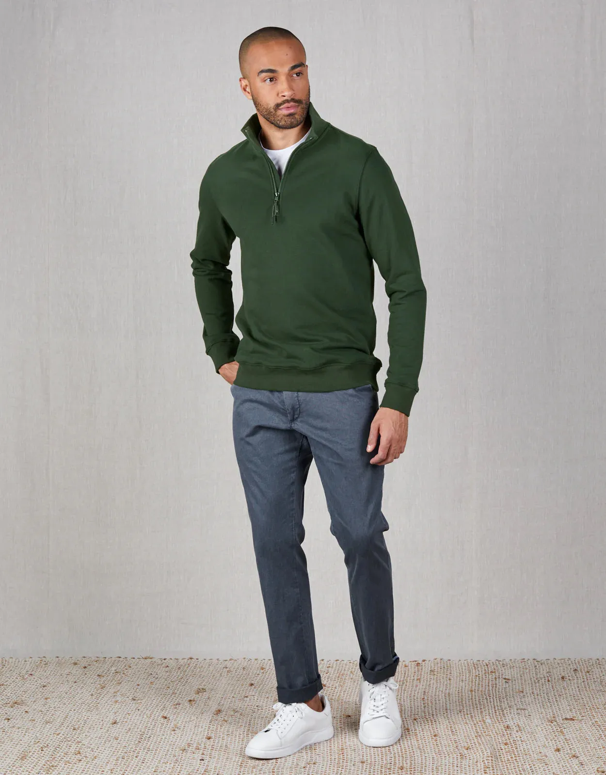 Rembrandt - Champ 1/4 Zip Sweater - Dark Green or Navy