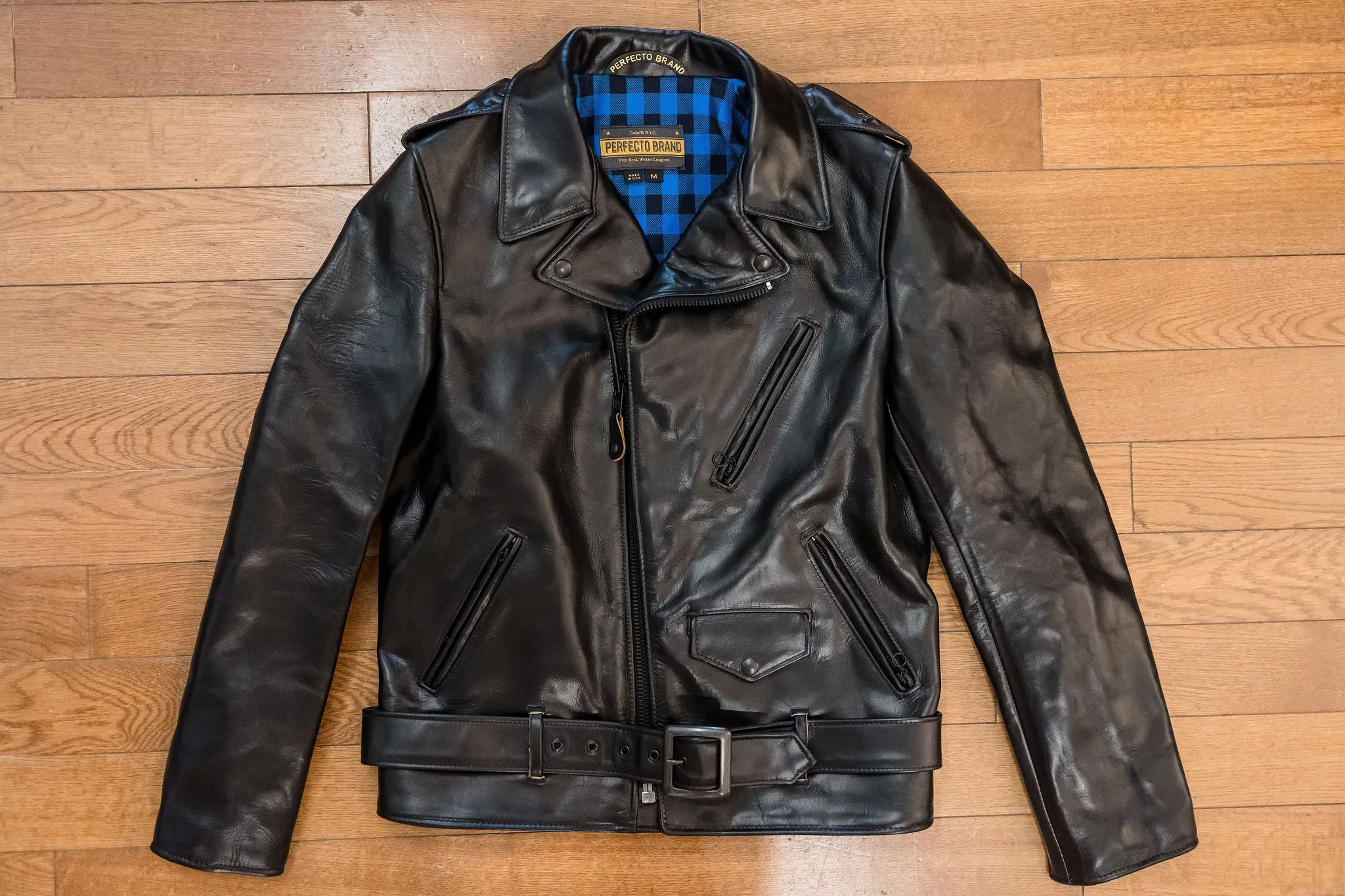 Schott NYC Perfecto P613S Steerhide Leather Jacket - Black