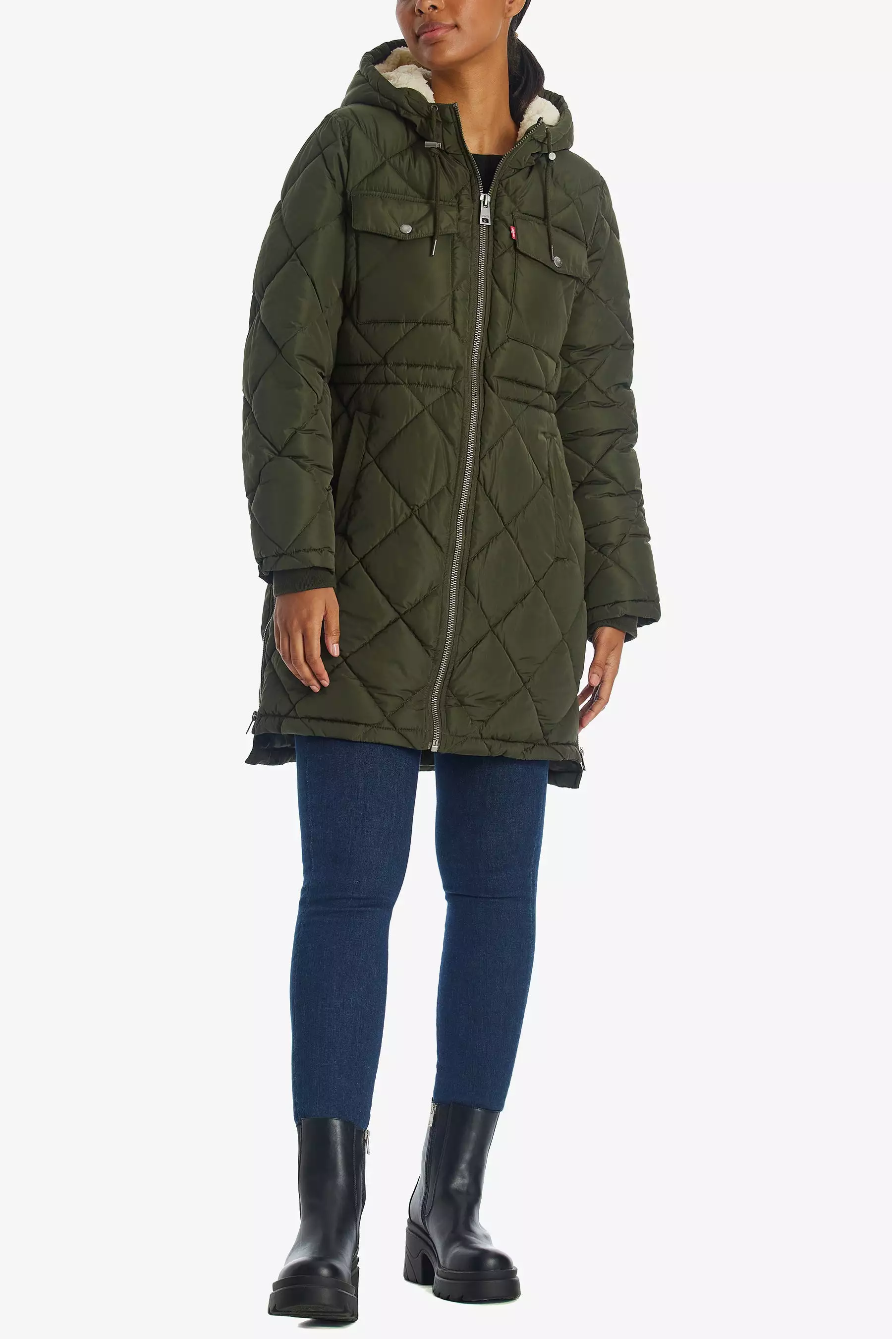 Sherpa Lined Quilted Parka