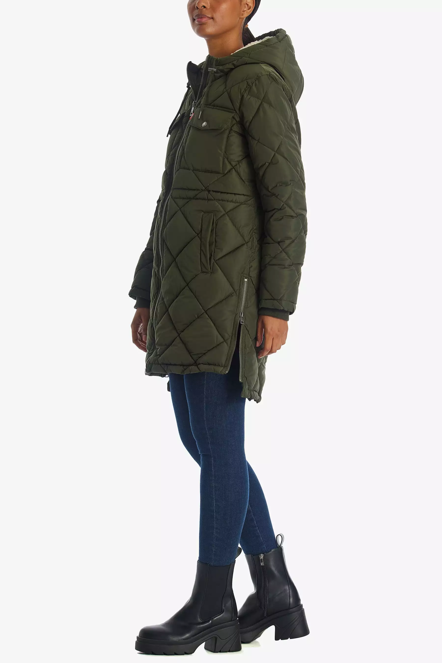 Sherpa Lined Quilted Parka