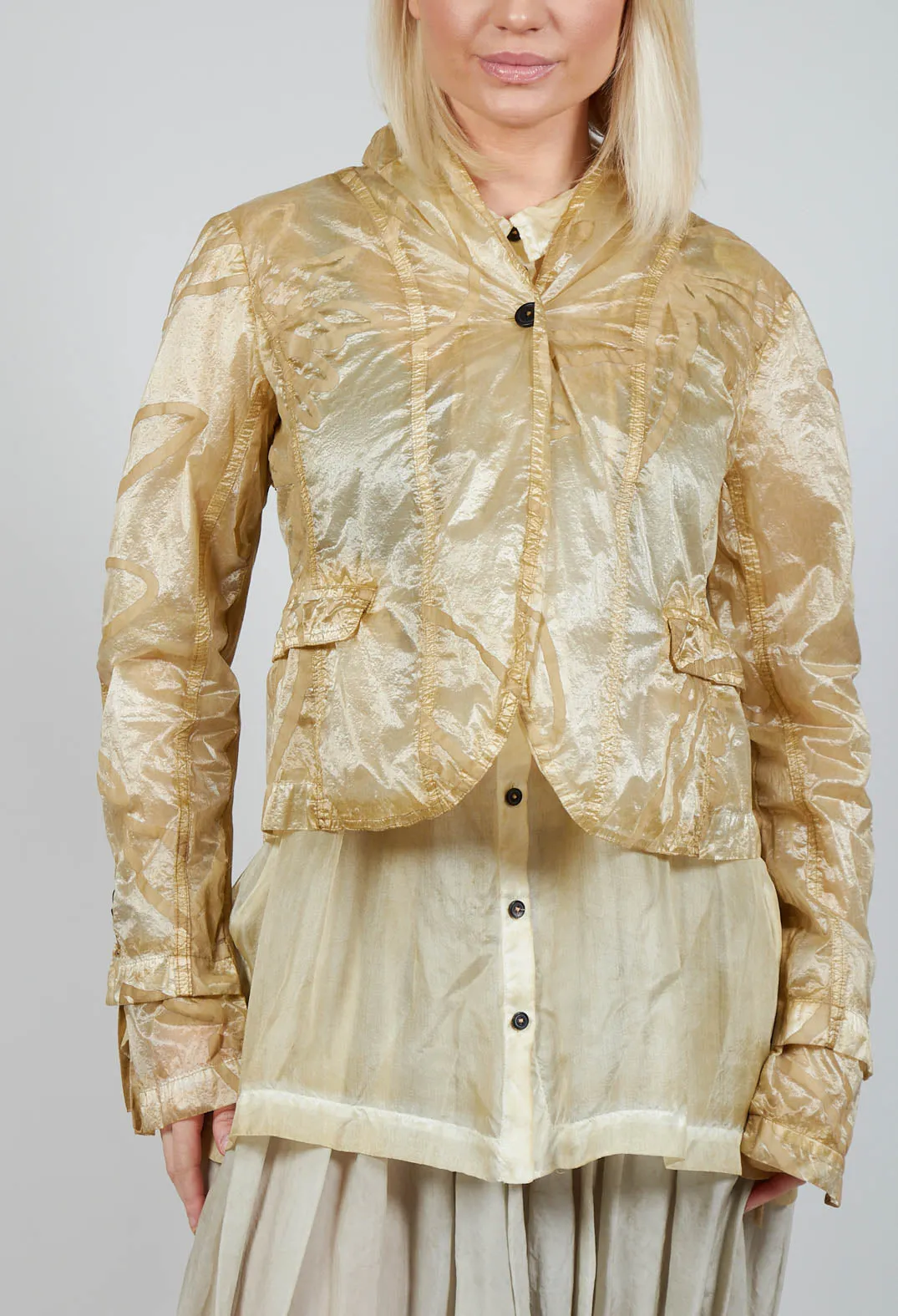 Single Fasten Jacket in Wax Cloud