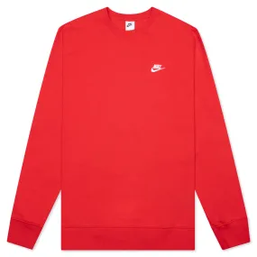 Sportswear Club Fleece Crew - University Red/White