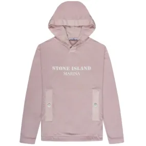 Stone Island Marina Marina Mid logo Hoodie Pink