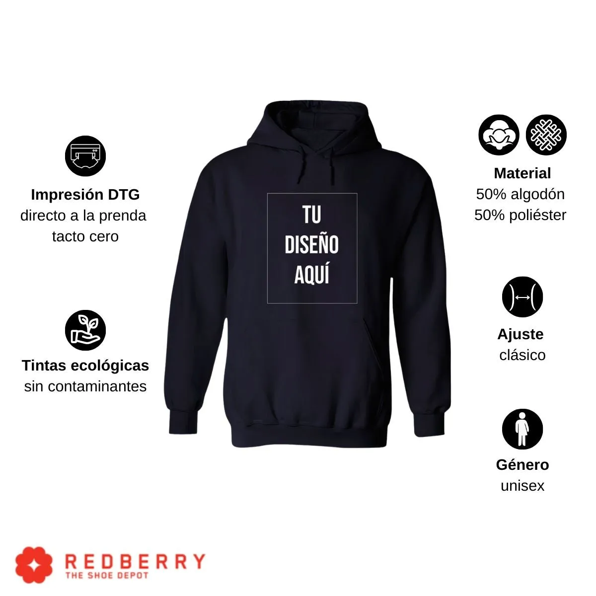 Sudadera Personalizada Unisex Tu Diseo Aquí