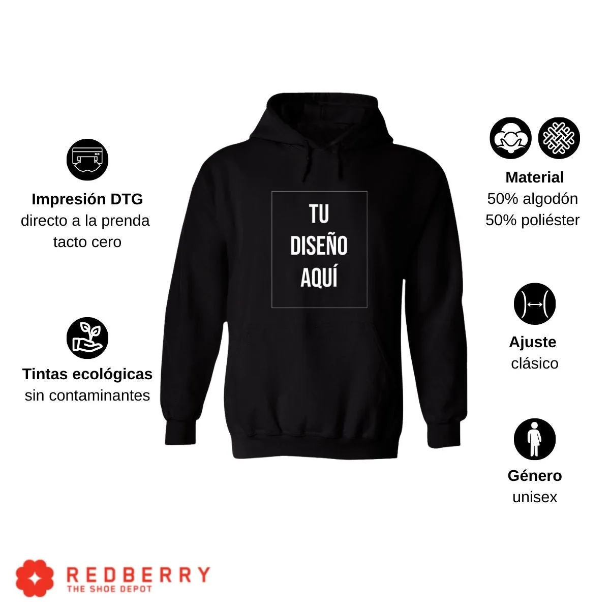 Sudadera Personalizada Unisex Tu Diseo Aquí