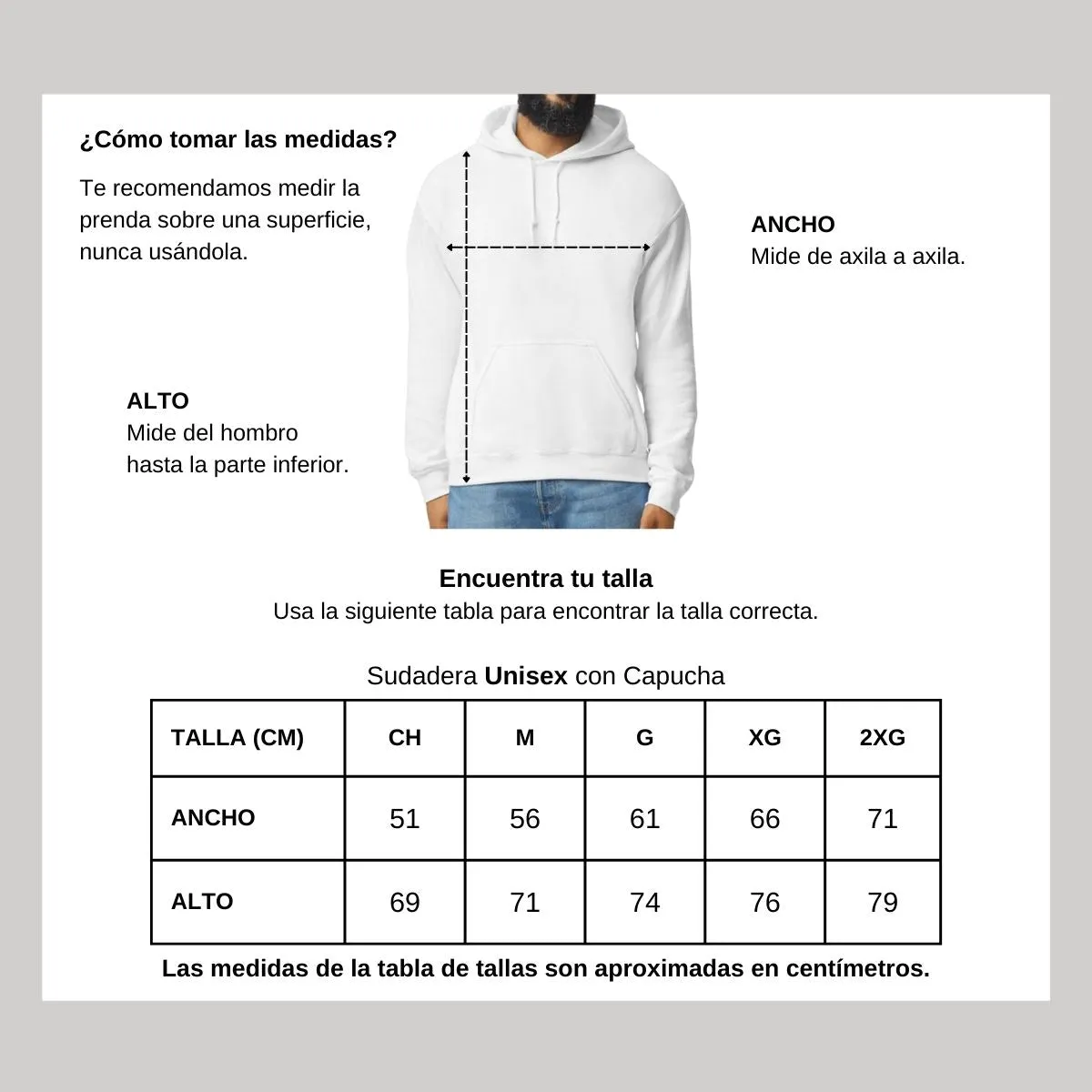 Sudadera Personalizada Unisex Tu Diseo Aquí