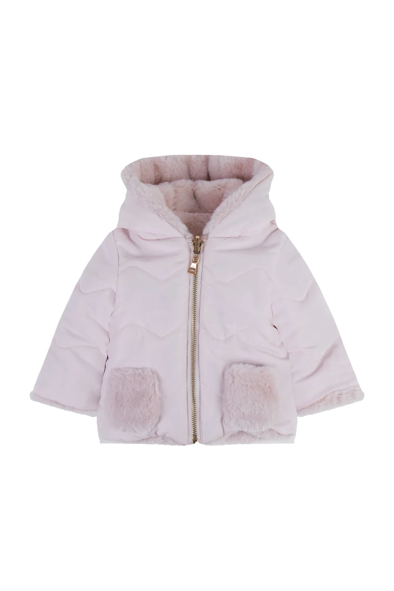 Tartine Hooded Faux Fur Reversible Jacket