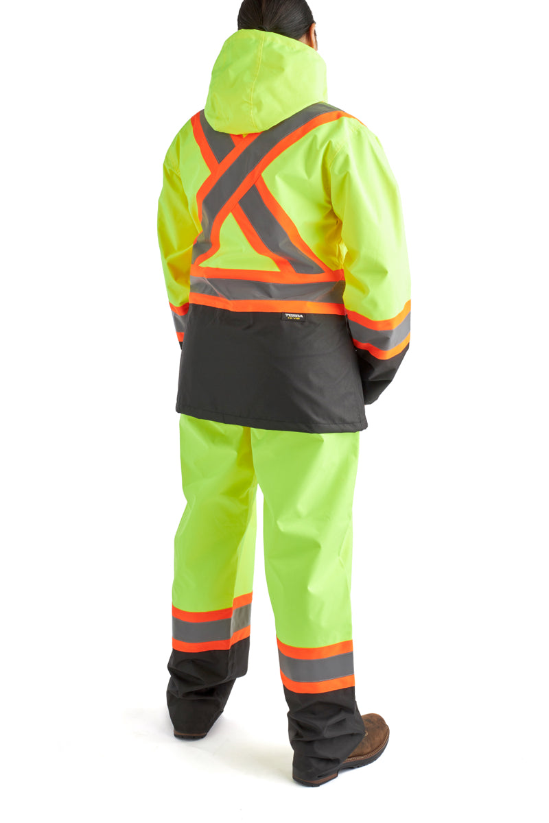 Terra Women's High Vis Rainsuit 116520WYL - Yellow