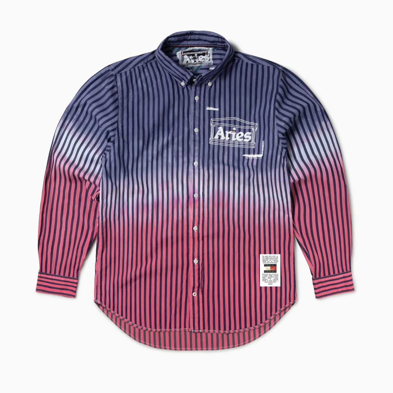 Tommy x Aries Remade: Overprinted Stripe Tie-Dye Shirt