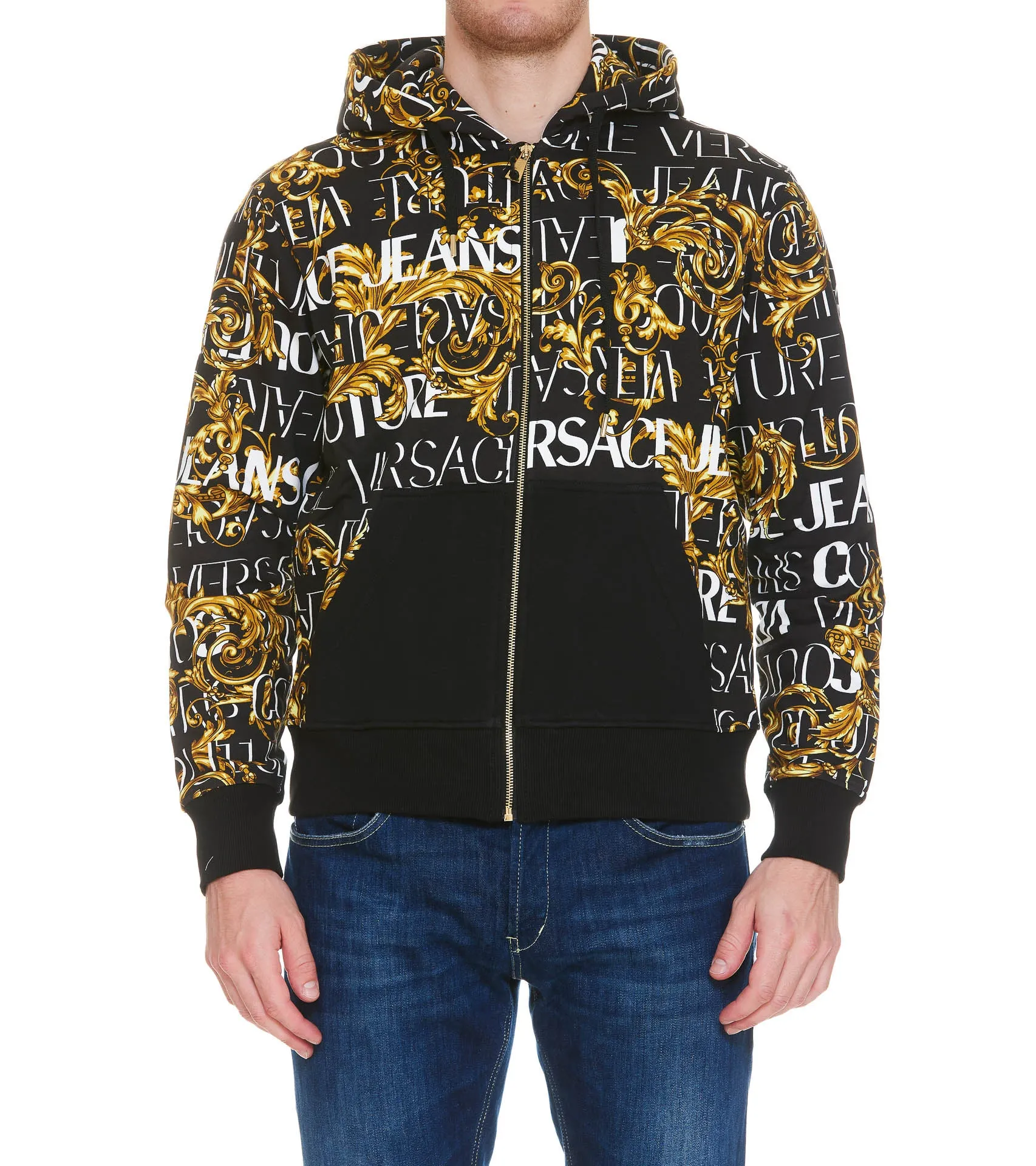 Versace Jeans Couture Garland Printed Zip-Up Hoodie