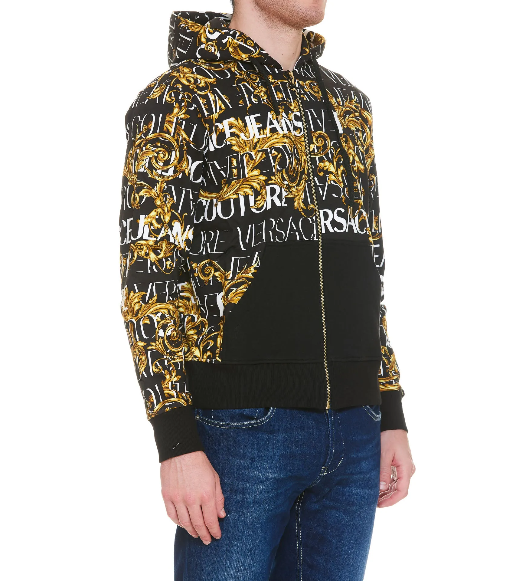 Versace Jeans Couture Garland Printed Zip-Up Hoodie