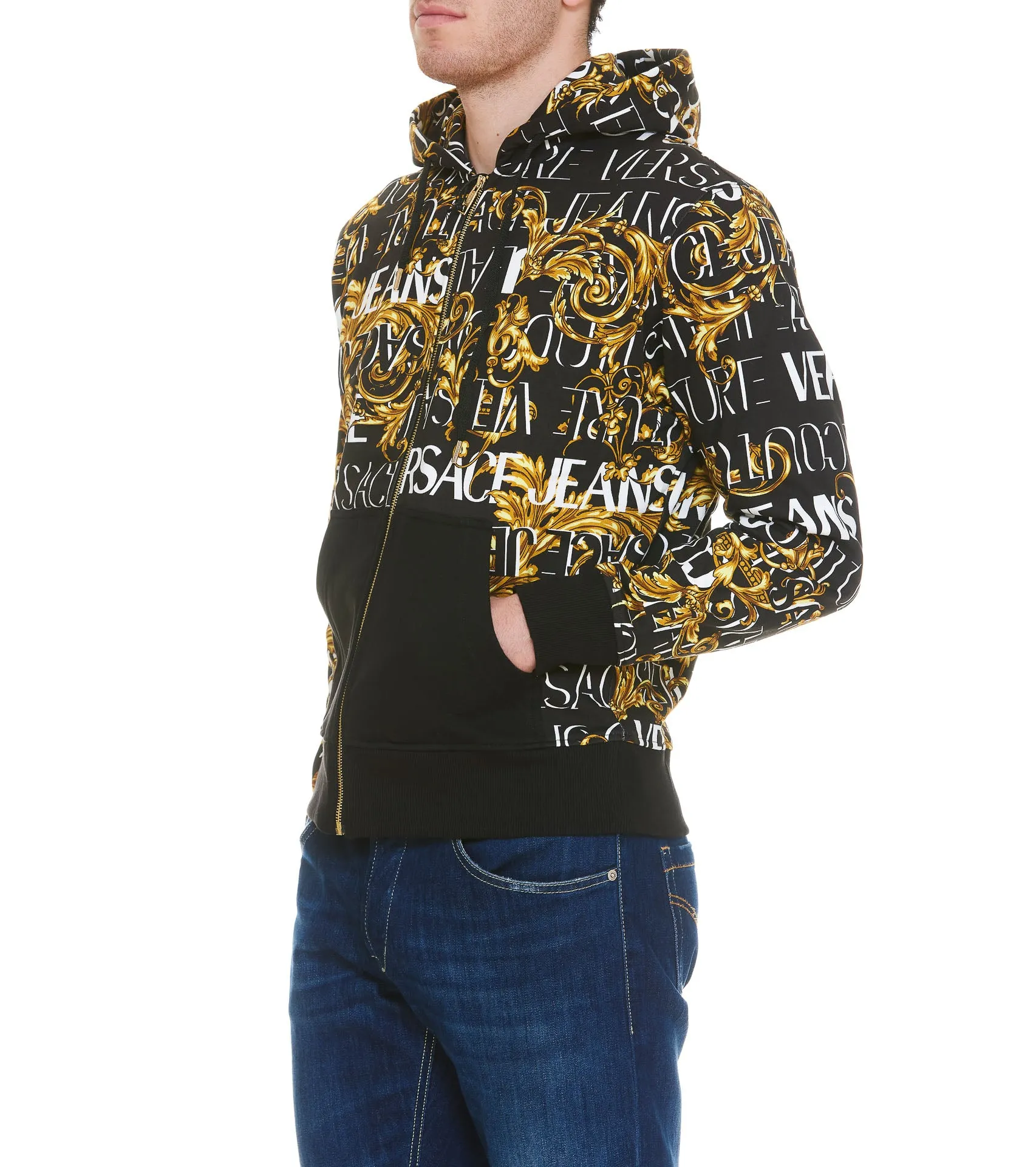 Versace Jeans Couture Garland Printed Zip-Up Hoodie