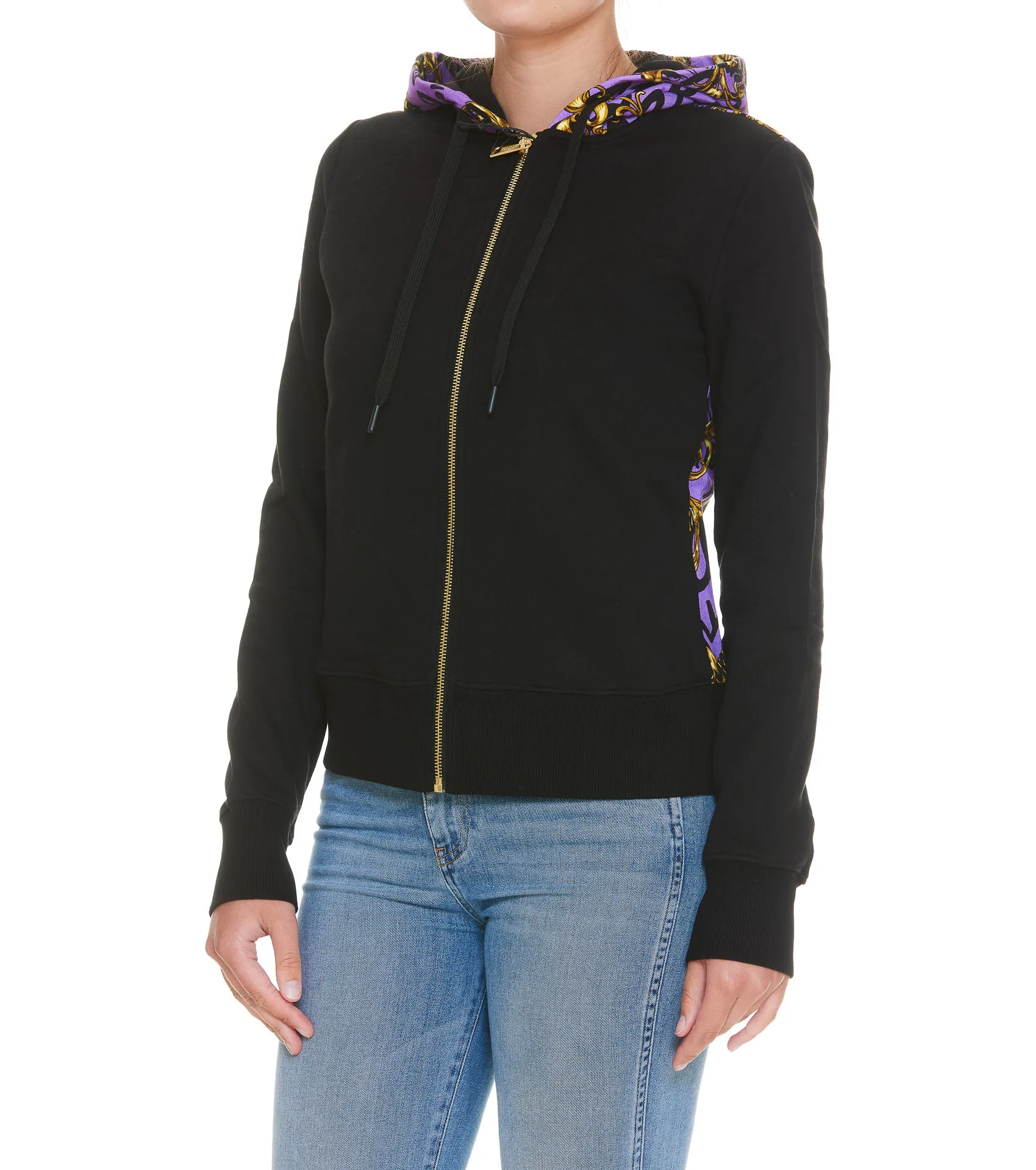 Versace Jeans Couture Logo Printed Zip-Up Hoodie