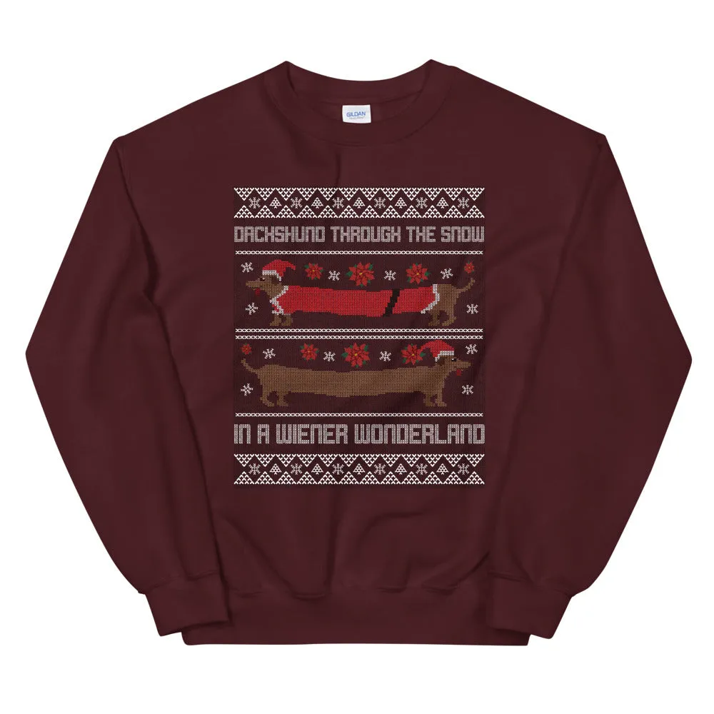 Wiener Wonderland Ugly Christmas Sweatshirt