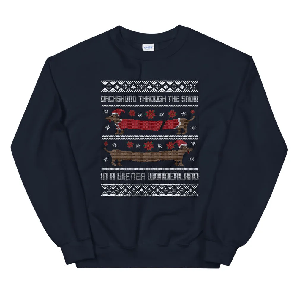 Wiener Wonderland Ugly Christmas Sweatshirt