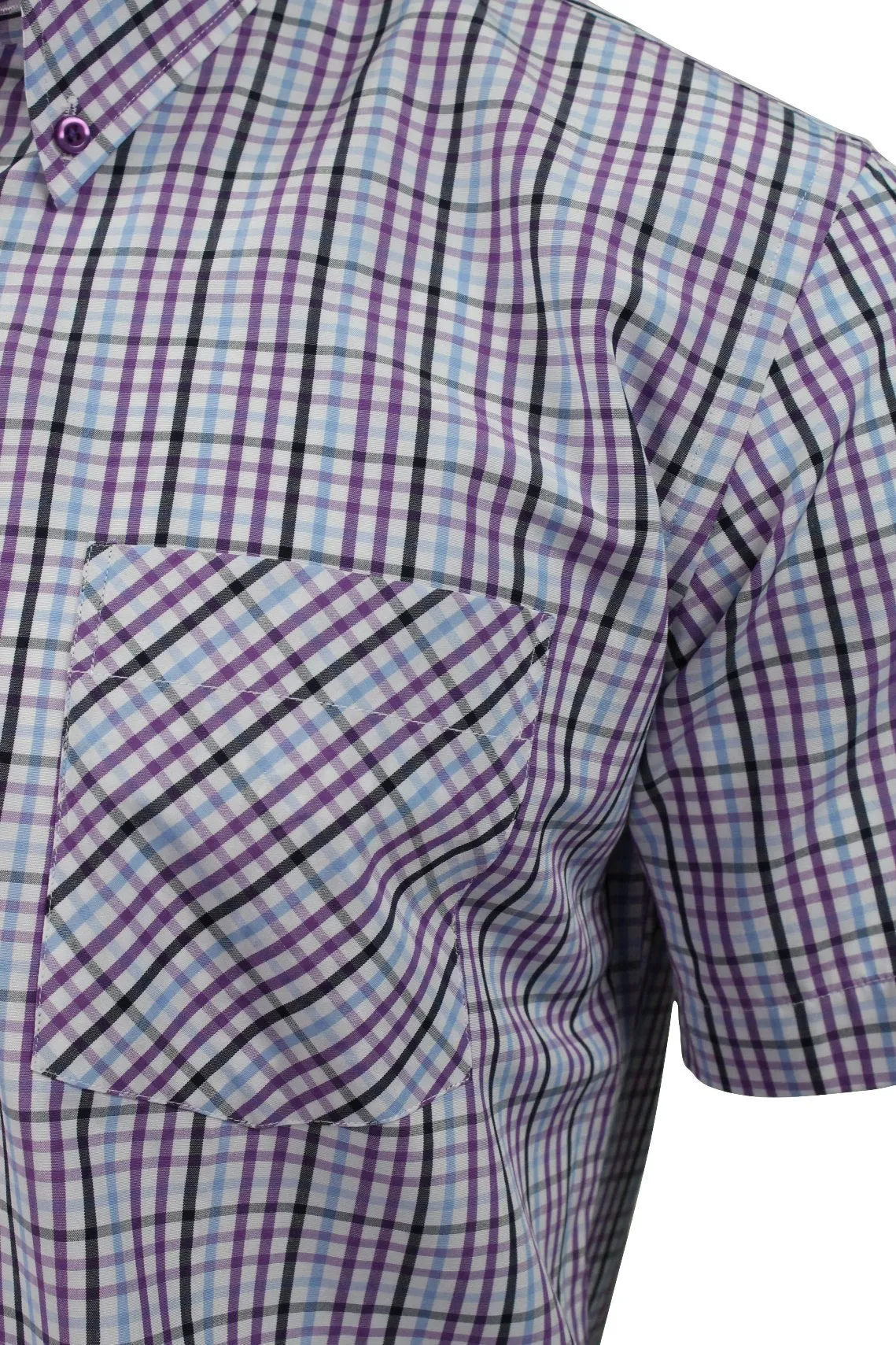 Xact Mens Check Shirt Short Sleeves