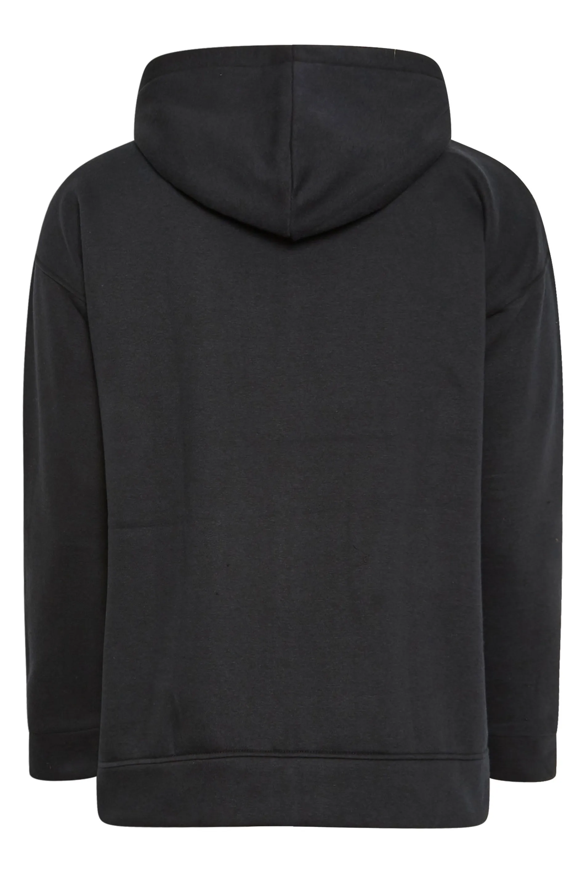 YOURS Curve Black Utility Pocket Zip Through Hoodie